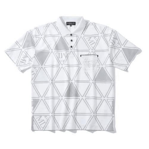 Mark&Lona Geometric Pattern Short-Sleeved Polo Shirt