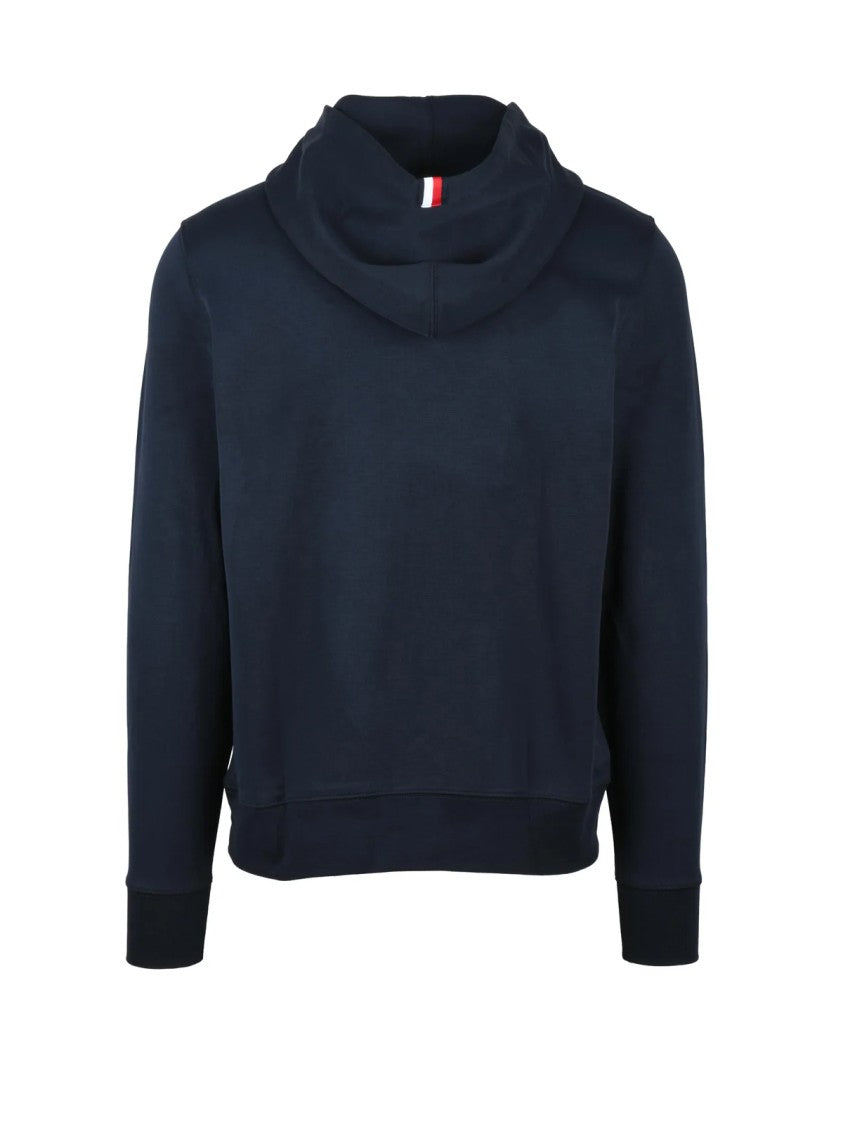 Tommy Hilfiger Blue Hooded Cotton Sweatshirt