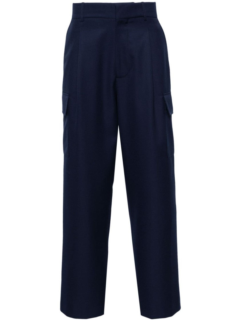Drôle De Monsieur Navy Blue Twill Pants