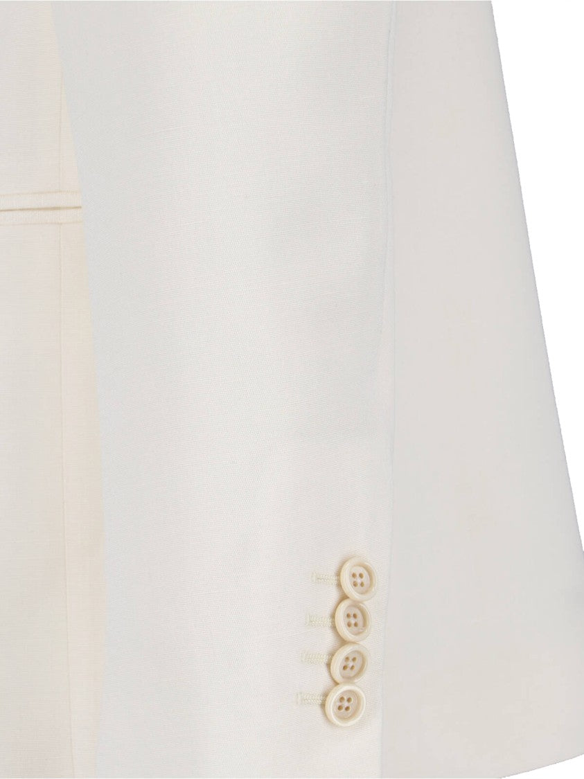 Lardini Double-Breasted White Jacket