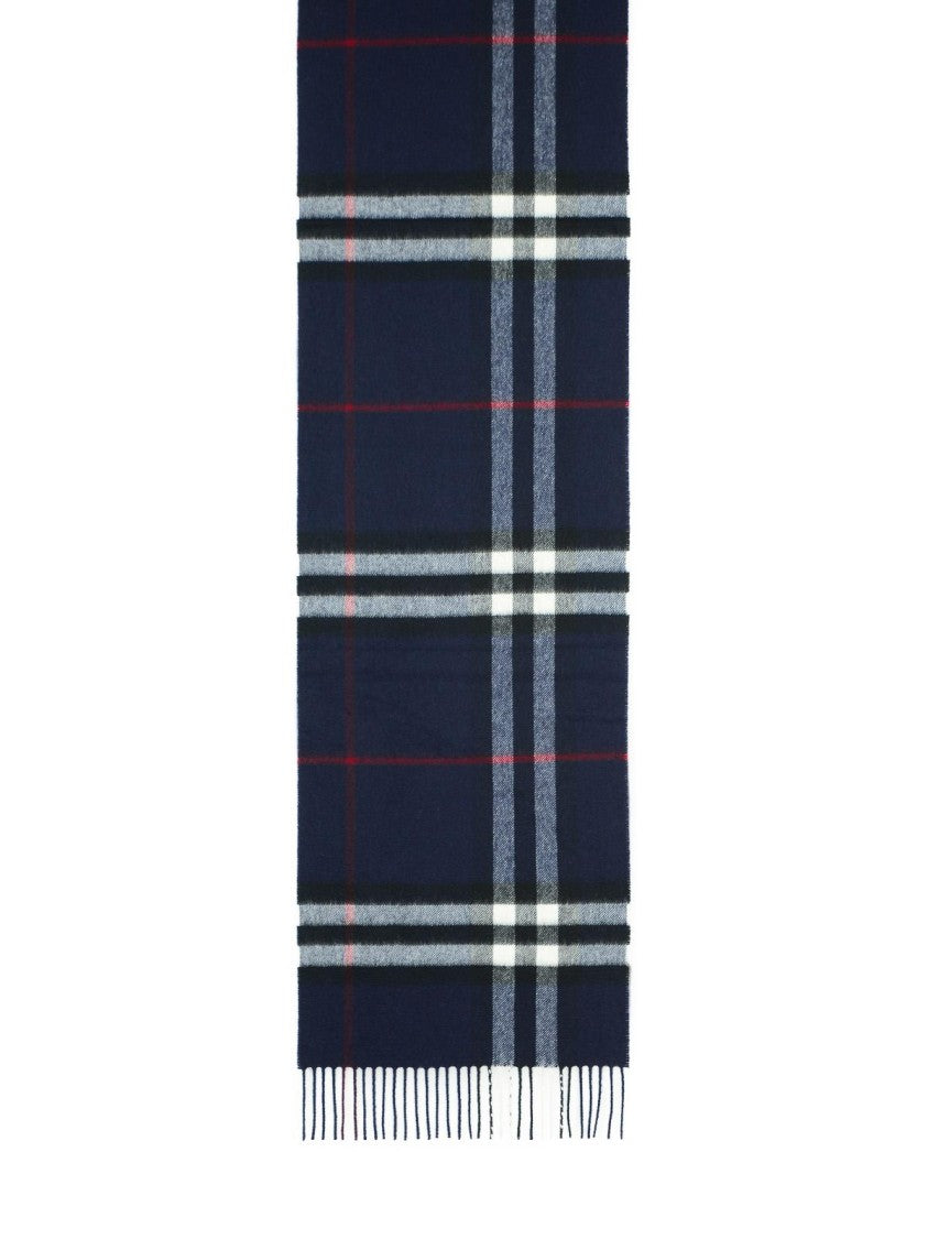 Burberry 'Mu Giant Check' Navy Cashmere Scarf