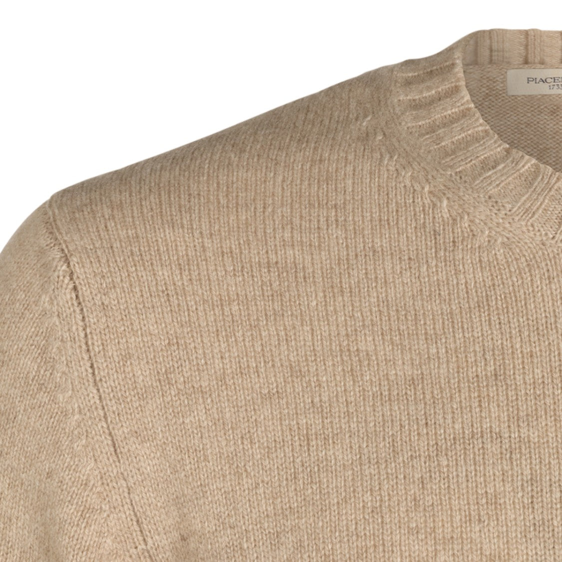 Piacenza Cashmere Ribbed Classic Crewneck Sweater