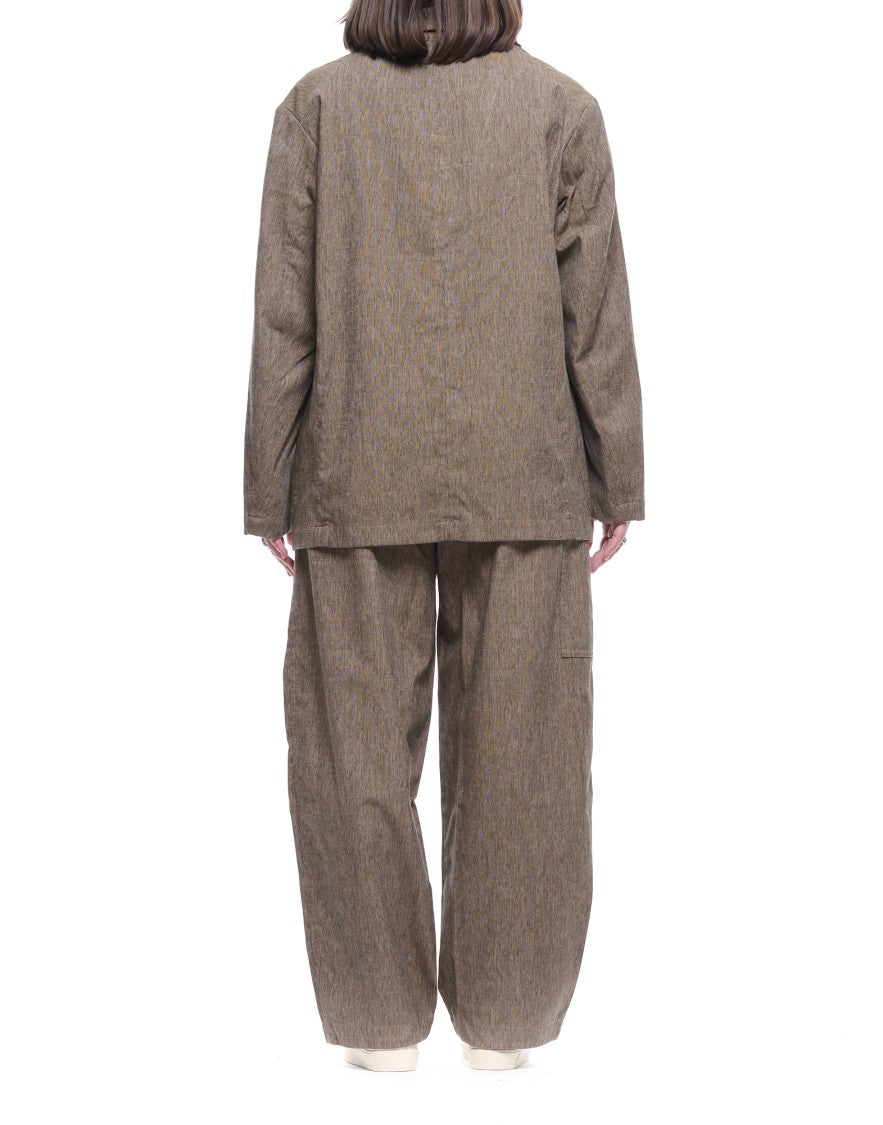 Eat Dust 673 Nomad Soft Shoulder Textured Cotton Blazer