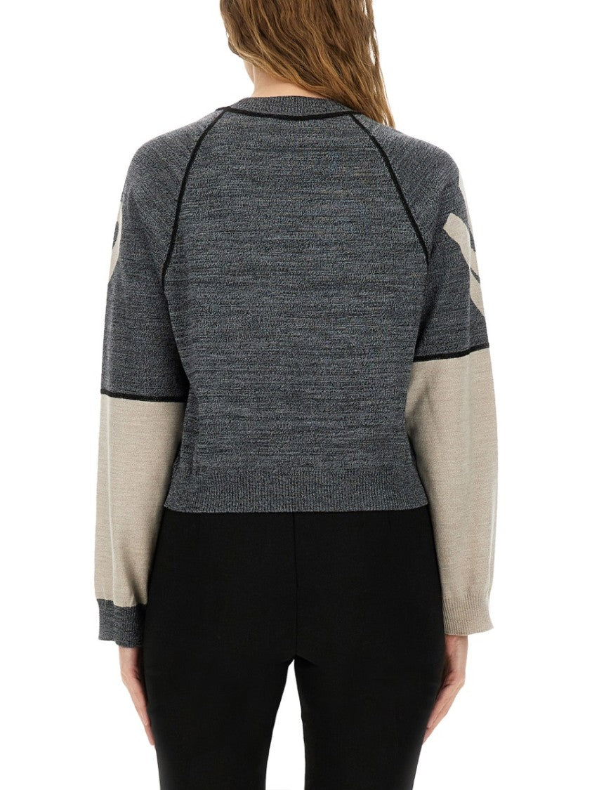 Moschino Cropped Jersey With Inlaid Logo