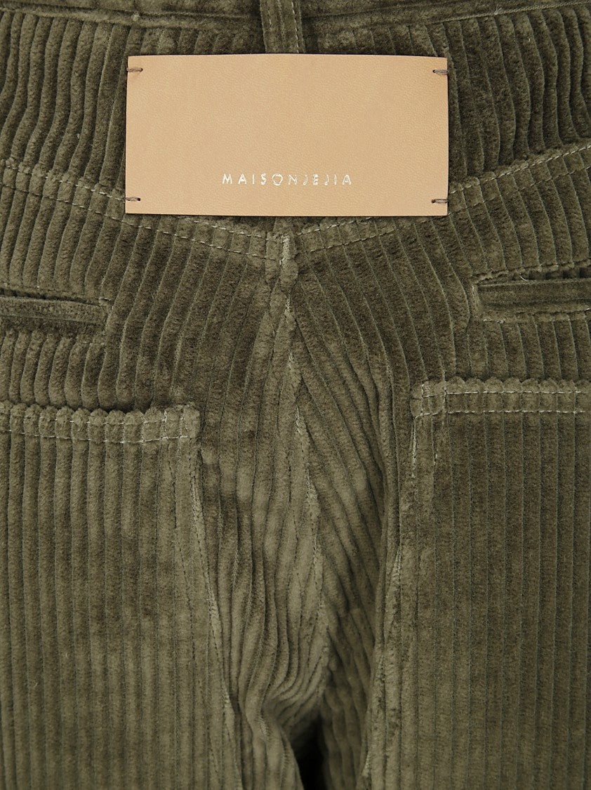 Jejia Wide-Leg Corduroy Pants With Multi-Pocket Design