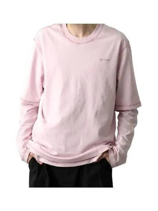 Ami Paris Relaxed Fit Light Pink Long-Sleeve Shirt