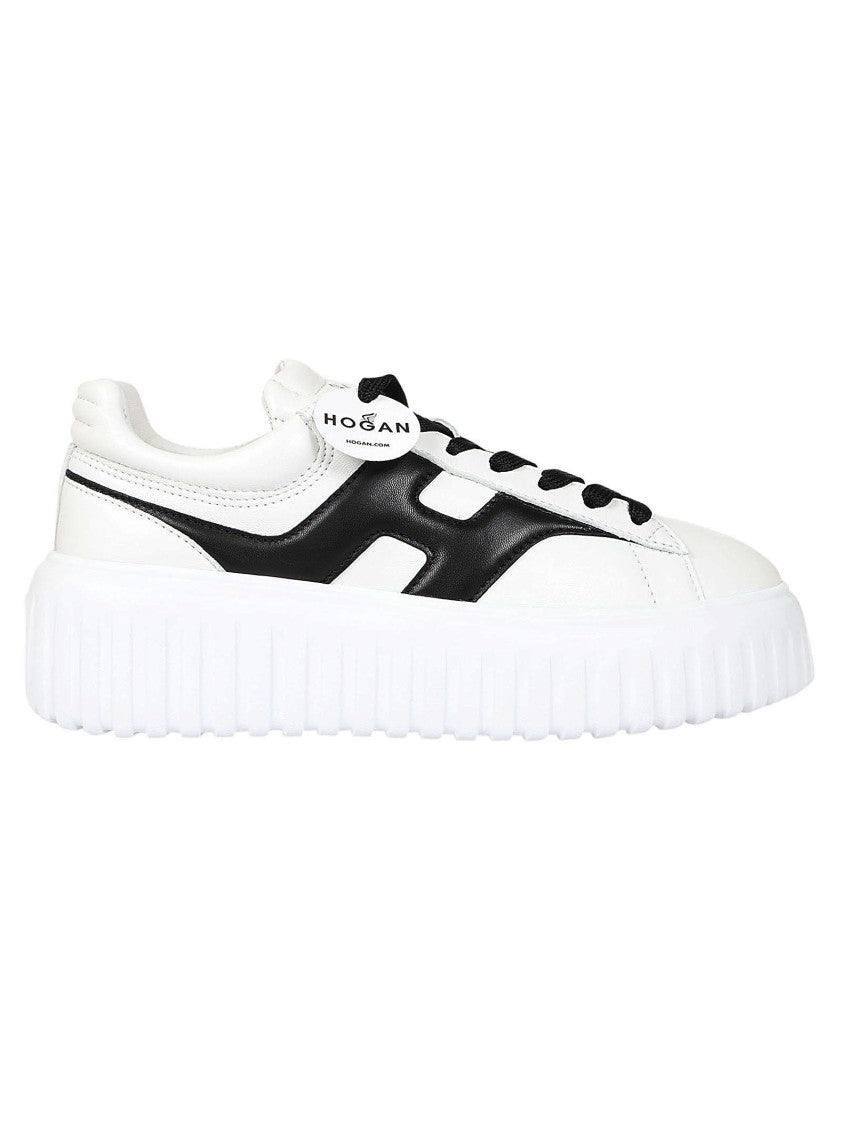 Hogan H645 Leather Sneakers With Contrasting Accents