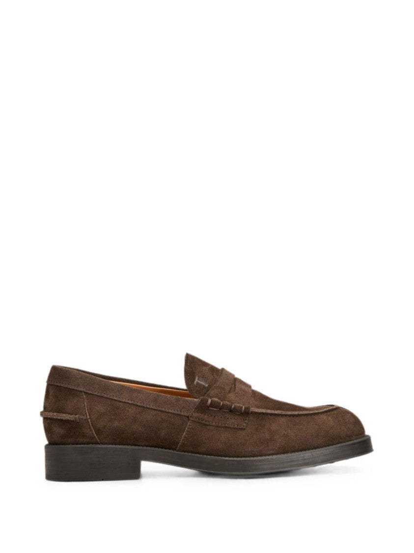 Tod's Brown Suede Calfskin Classic Loafers