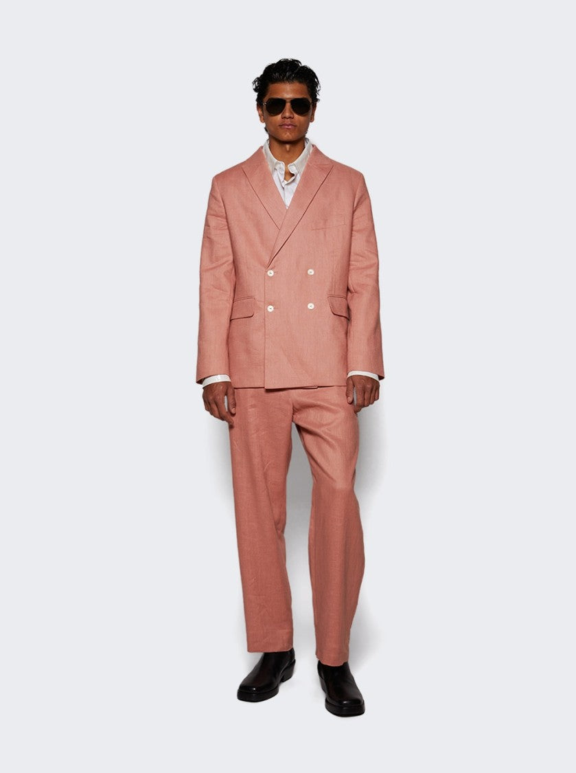 Bode Lightweight Double-Breasted Suit Jacket - Pink