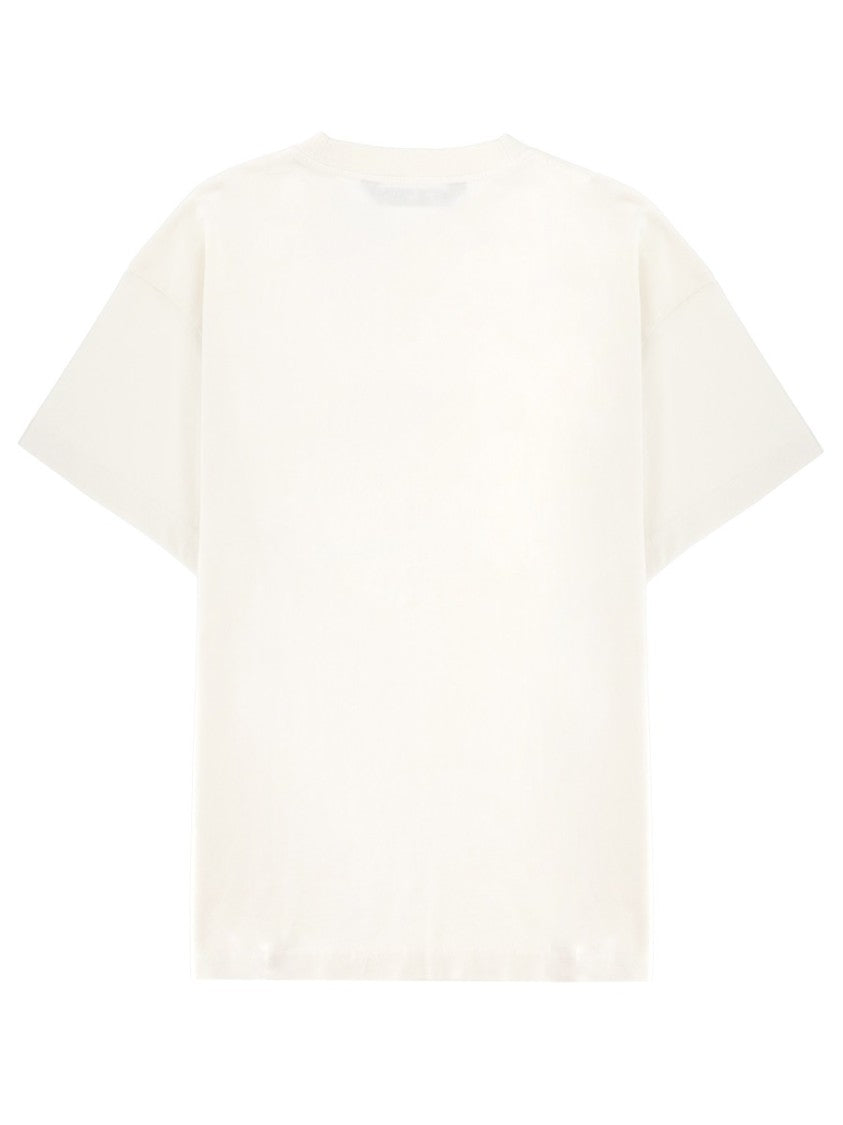 Palm Angels White Bear Teddy Graphic Cotton T-Shirt