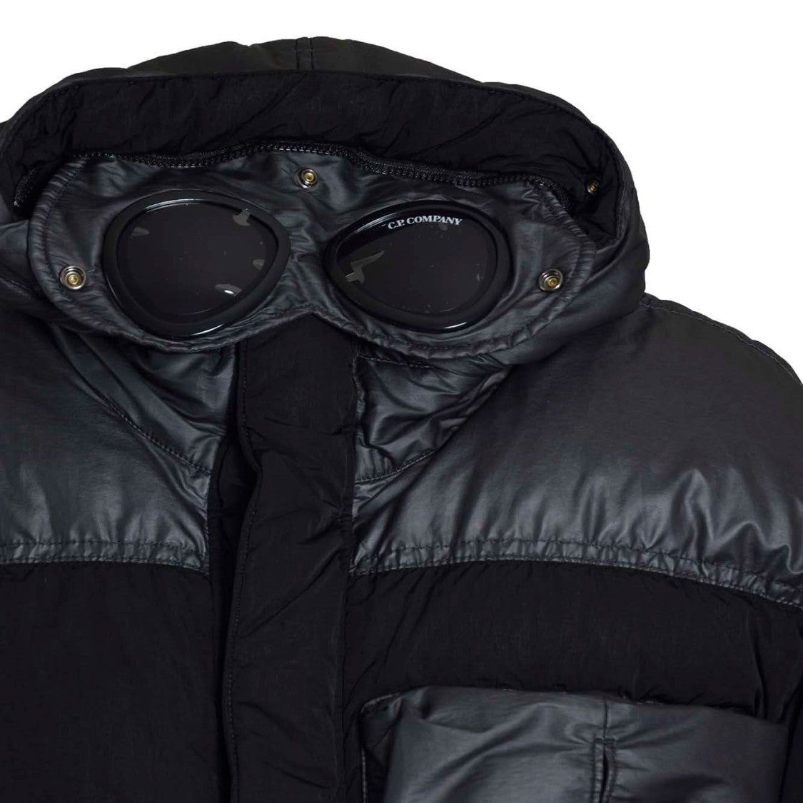 C.P. Company Black Eco Chrome-R Puffer Jacket In Nylon