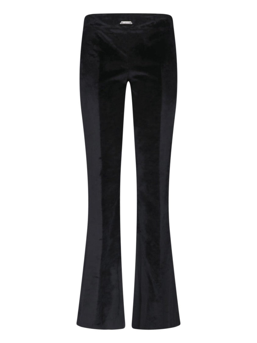 Dondup Black Velvet Cut-Out Bootcut Pants