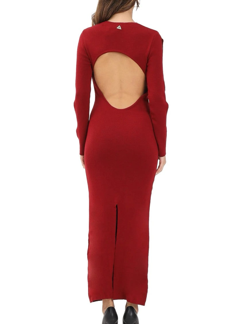 Akep Cut-Out Midi Knit Dress In Luxurious Lyocell And Merino Wool