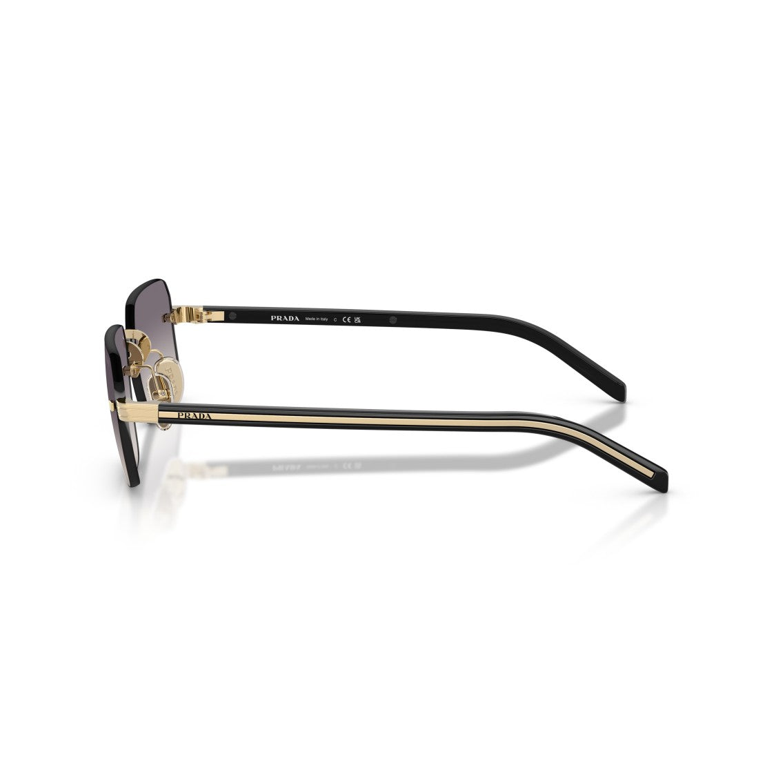 Prada 0Pr D55s Rimless Rectangular Sunglasses