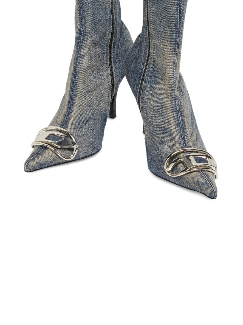 Diesel Knee-High Denim Boots