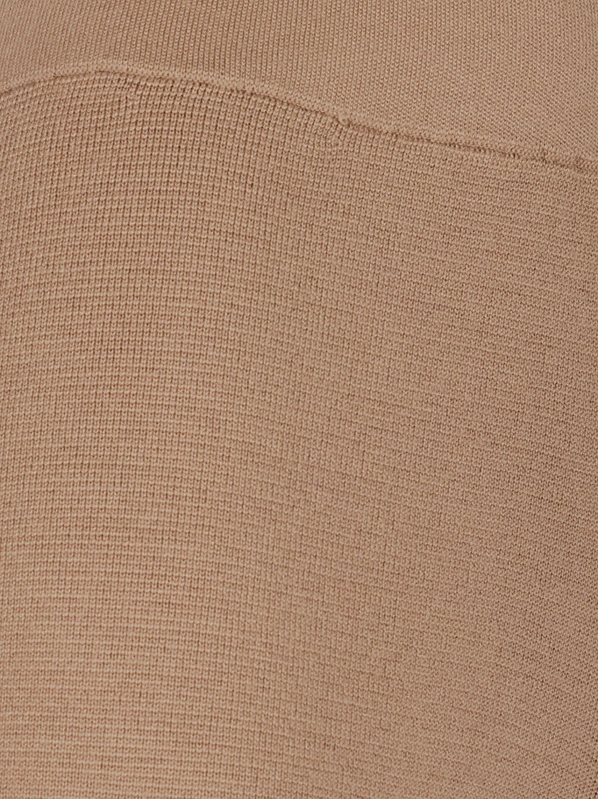 Fabiana Filippi Brown Wool Trousers With High Waist