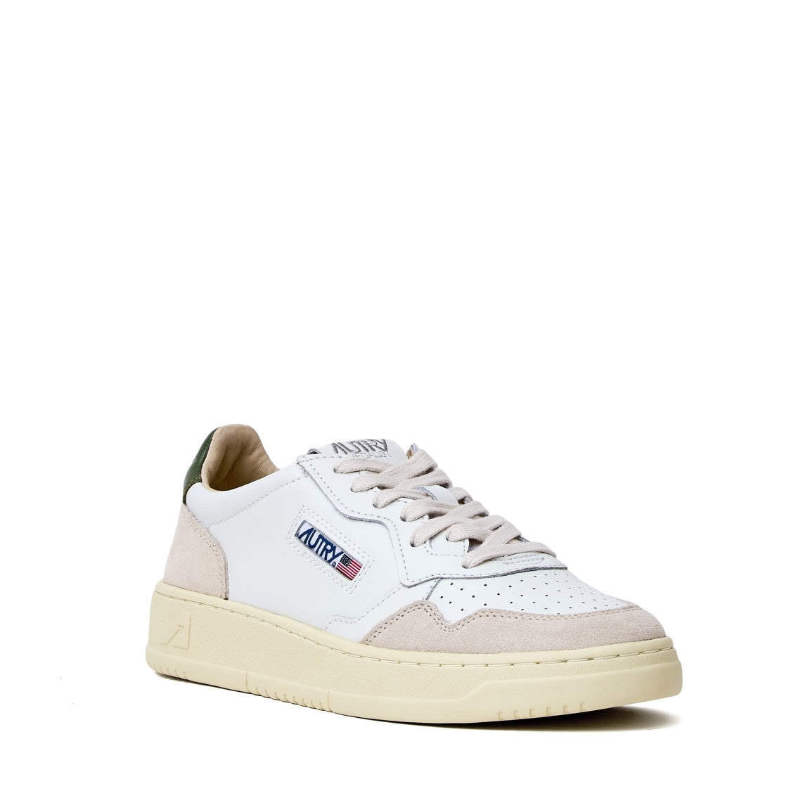 Autry White Bronze Medalist Low Suede Sneakers
