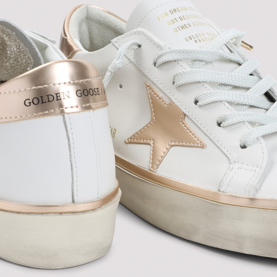 Golden Goose White Cow Leather Hi Star Sneakers