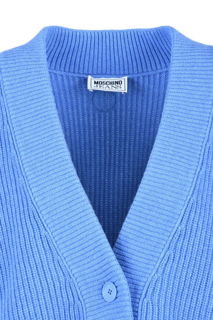 Mo5ch1no Jeans Oversized Cardigan - Light Blue