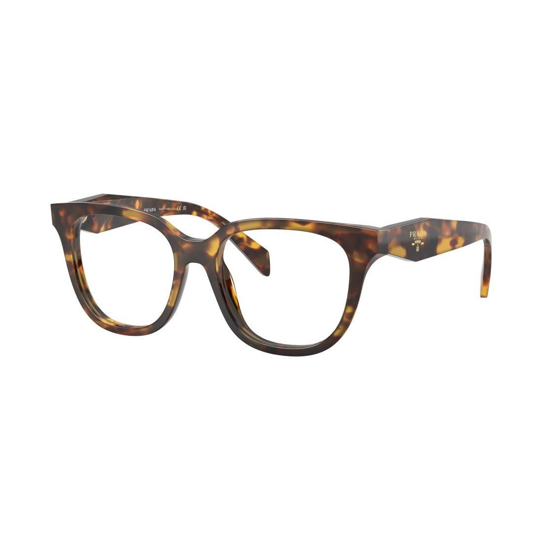 Prada 0Pr C11v Classic Tortoiseshell Square Frame Eyeglasses