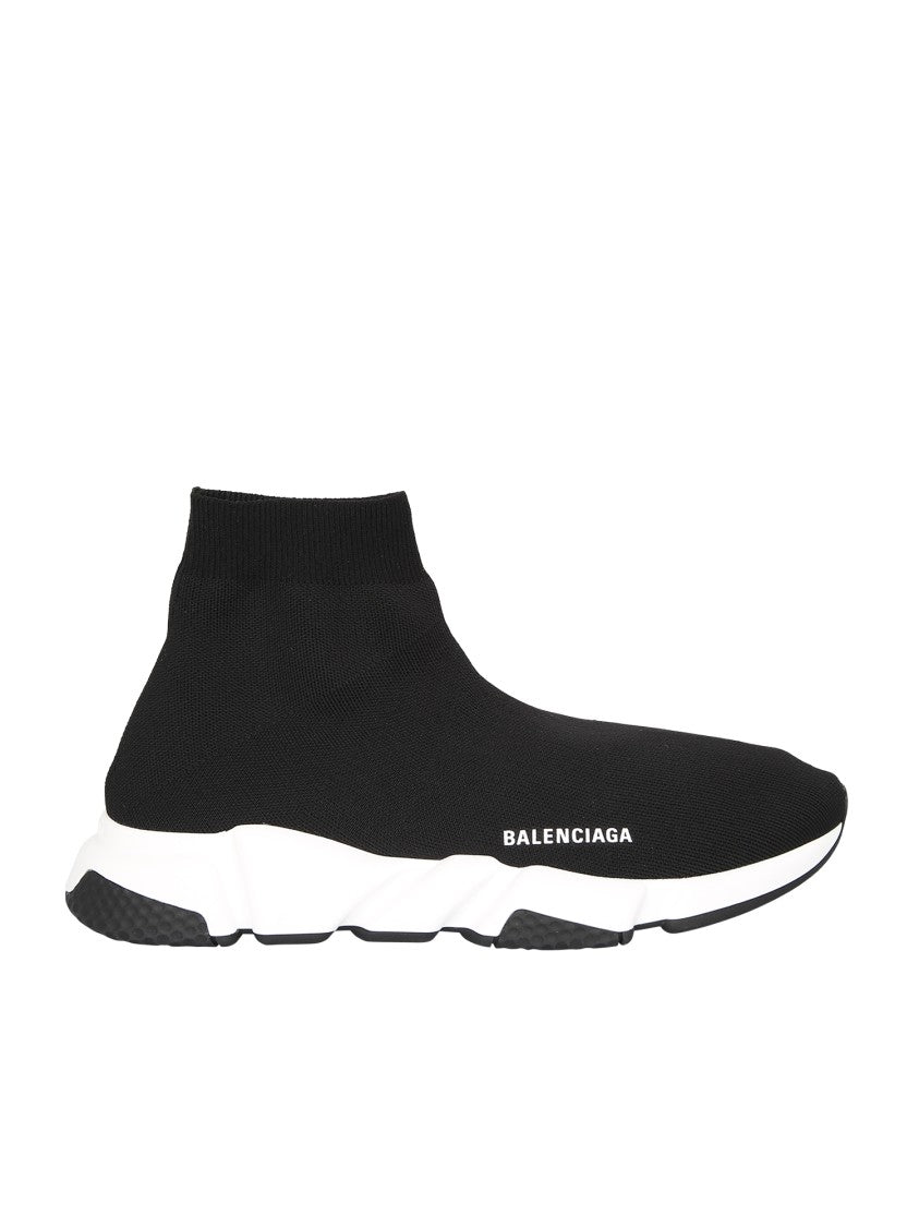 Balenciaga Black Fabric High Sneakers