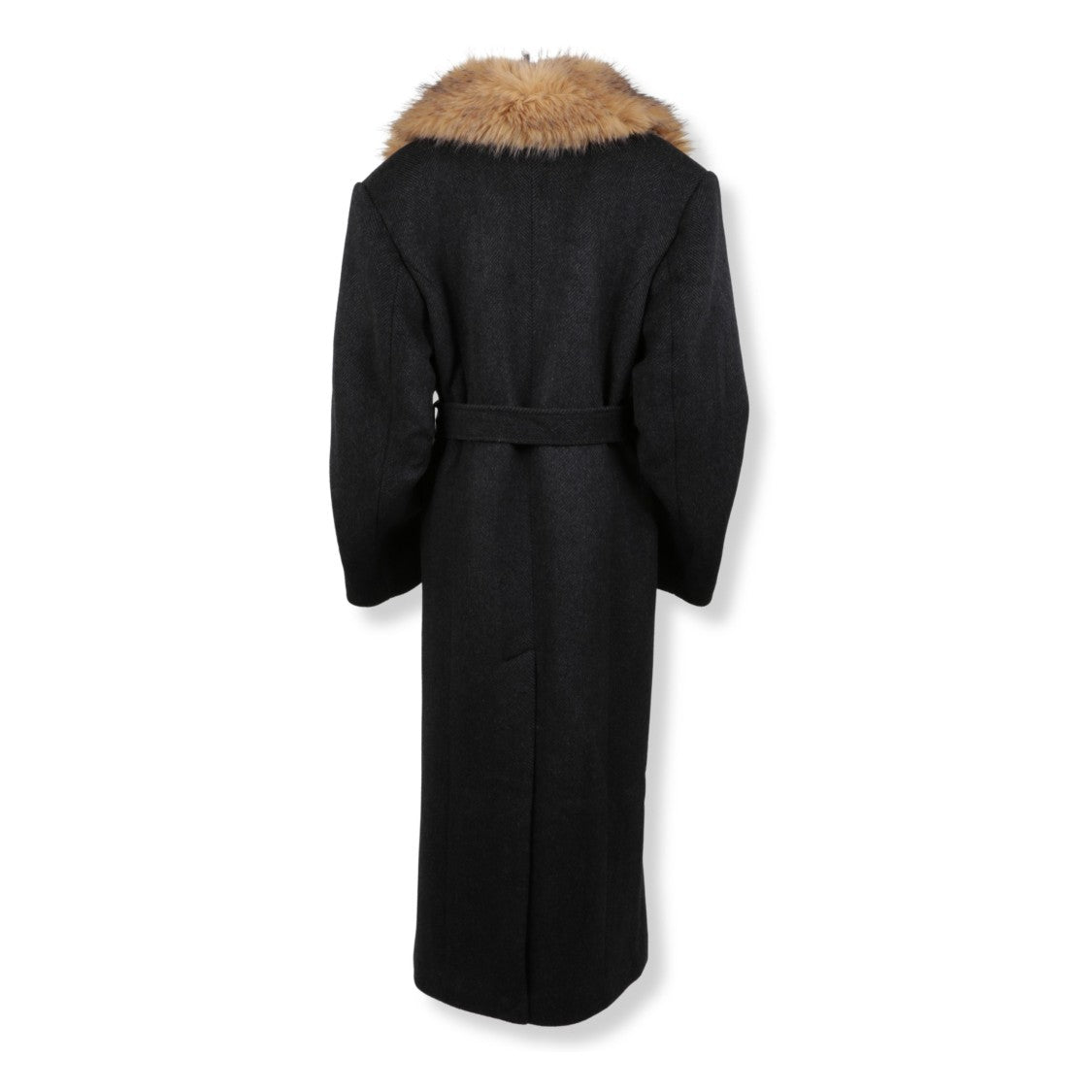 Rotate Long Coat With Faux Fur Collar