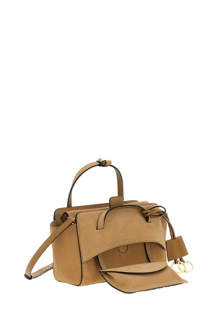 Hidesins Light Brown Flap S Suede Crossbody Bag