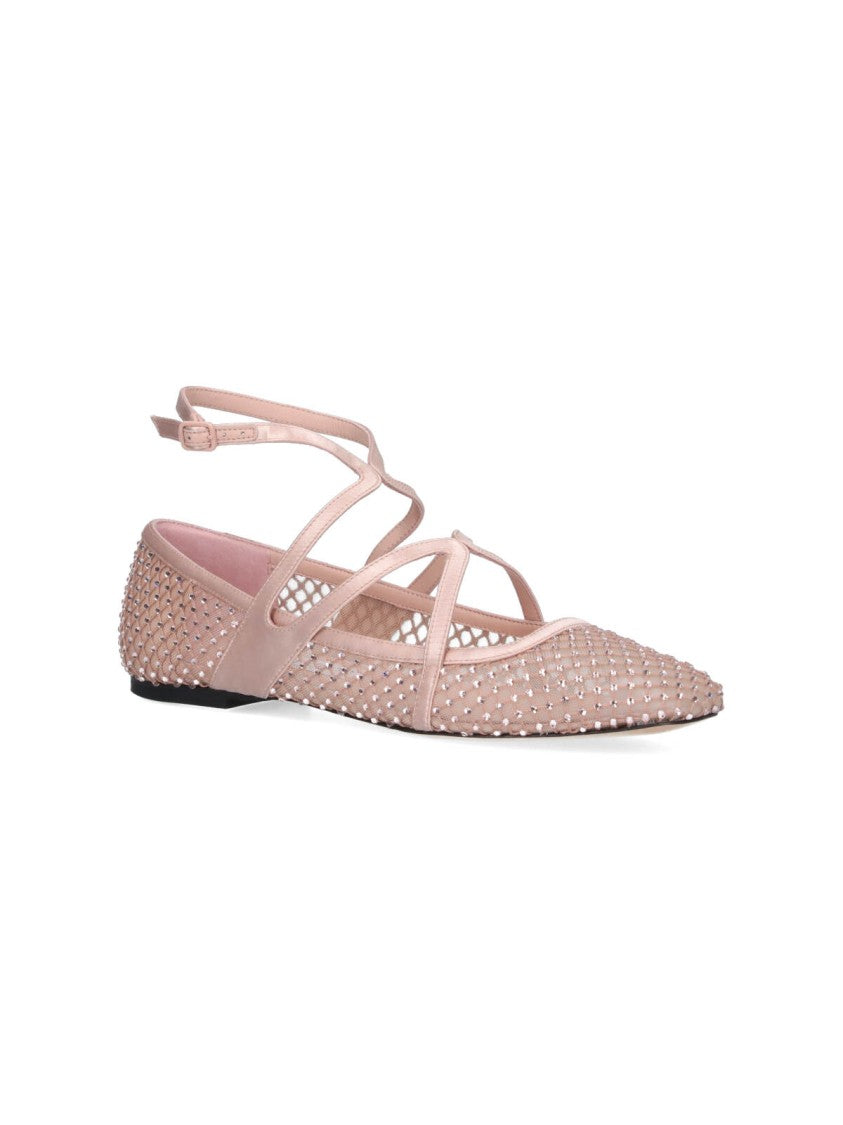 Jimmy Choo "Astoria" Rhinestone Ballerinas