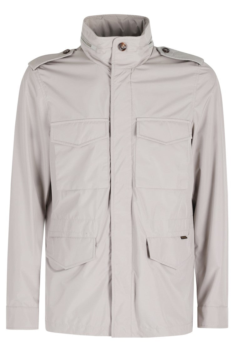 Moorer Marble Denver Stp Hidden-Hood Polyester Jacket