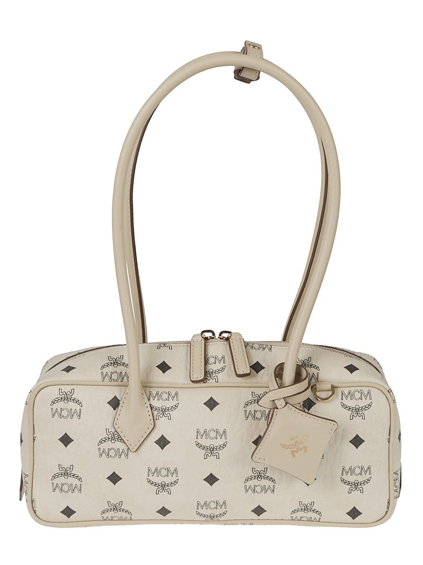 Mcm Black Leather Double-Zip Mini Bag
