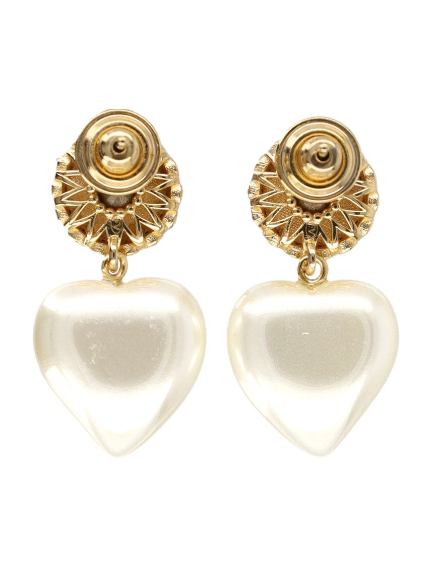 Valentino Garavani Vlogo Signature Earrings With Heart Drop And Crystal Accents