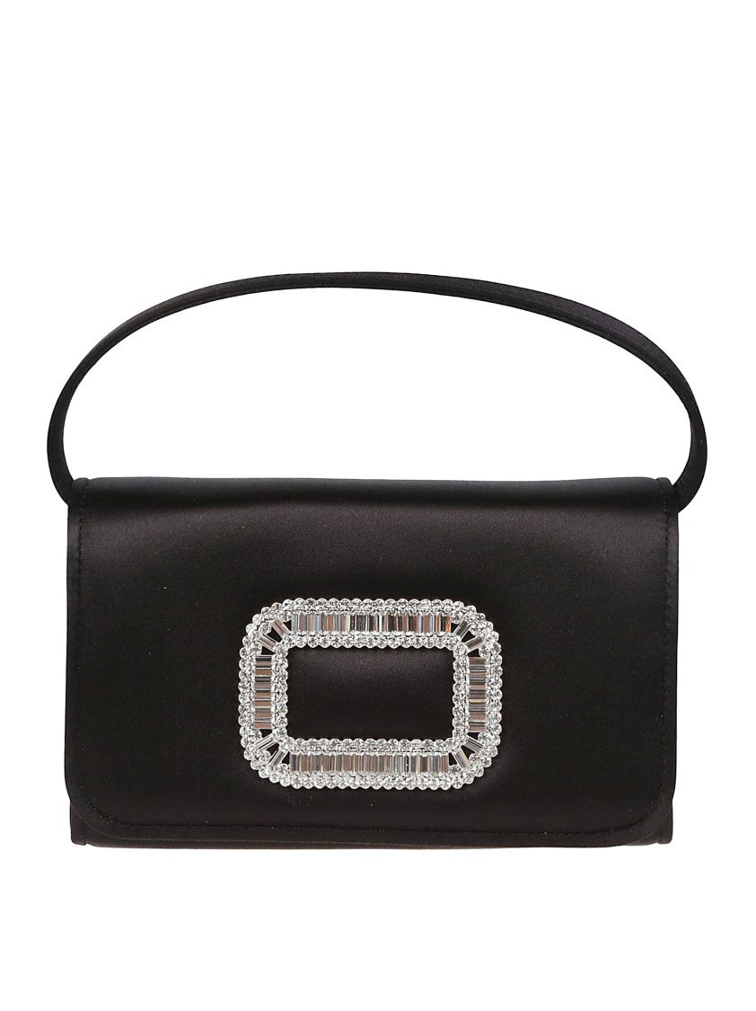 Roger Vivier Satin Finish Structured Bag With Rectangular Embellishment