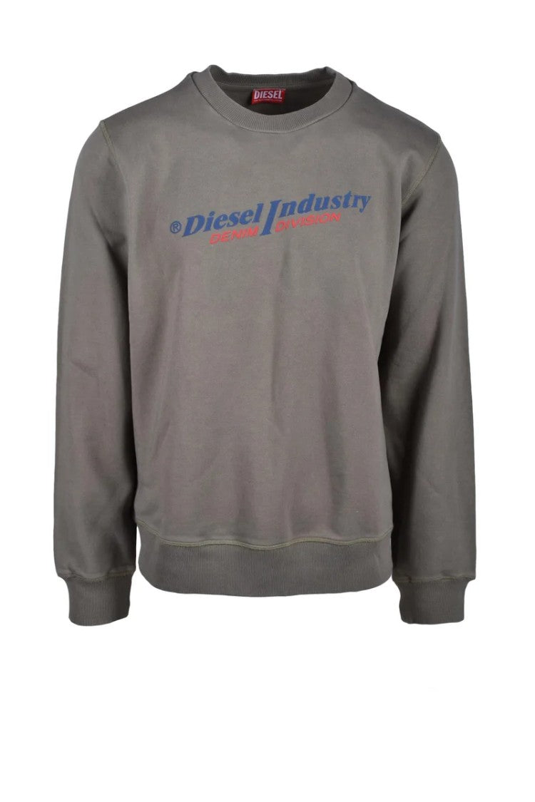 Diesel Green Logo Cotton Sweatshirt