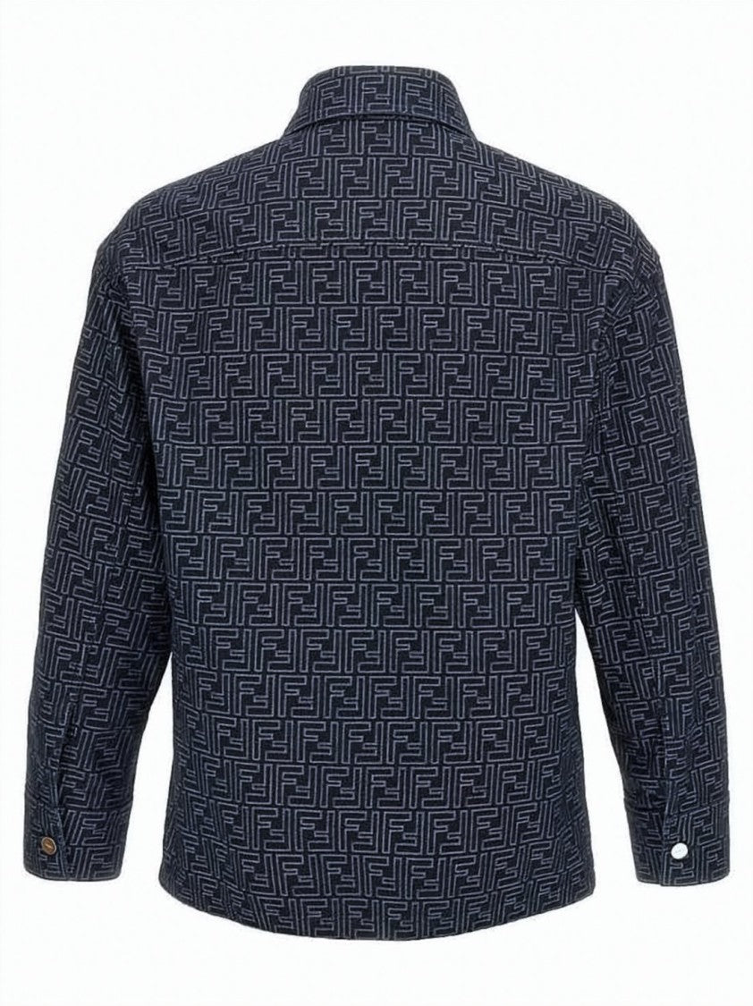 Fendi Geometric Patterned Structured Jacket