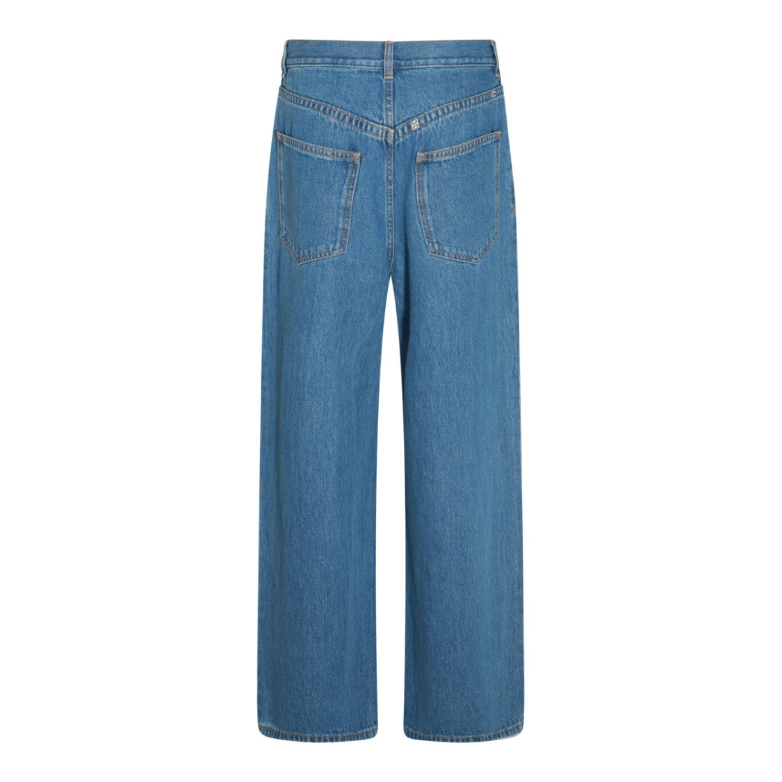 Givenchy Straight-Leg Blue Denim Jeans With Signature Structure