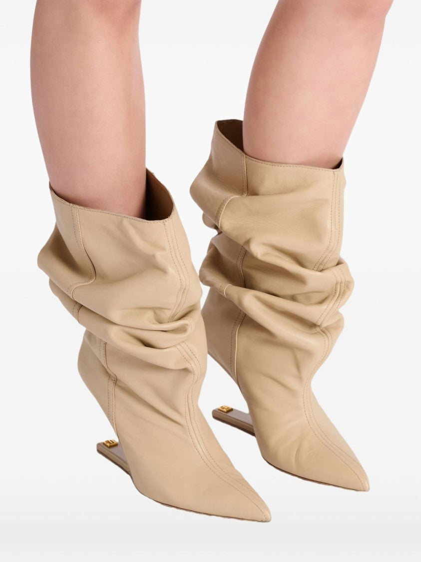 Balmain Silk And Nylon Blend Pull-On Boots