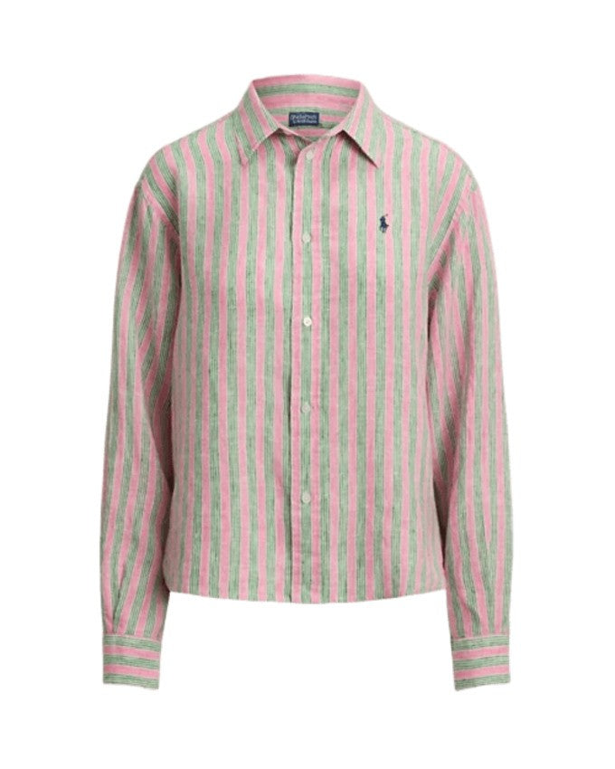 Polo Ralph Lauren Breezy Boxy-Fit Linen Shirt With Striped Design
