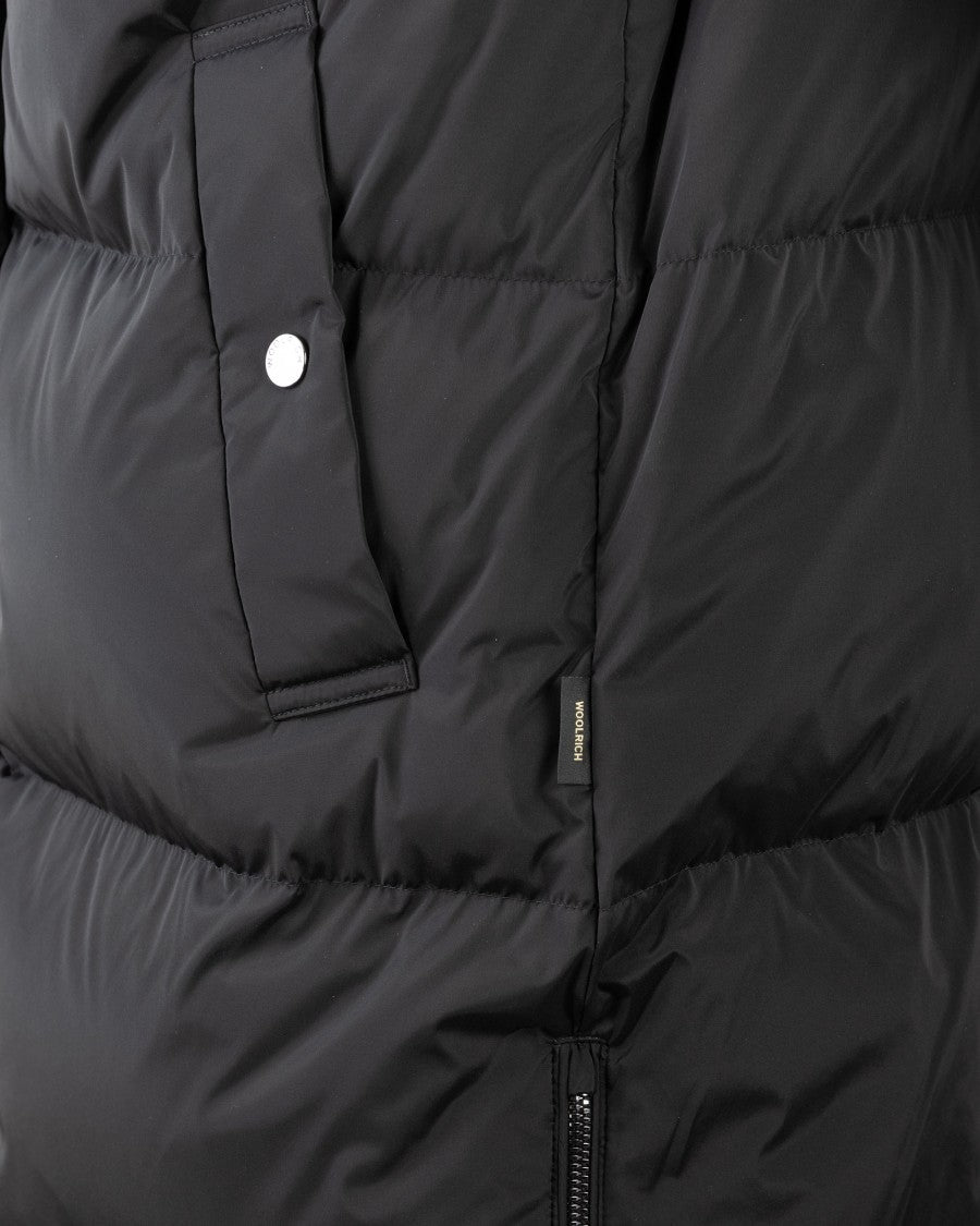 Woolrich Kelly Long Parka In Stretch Nylon – Black