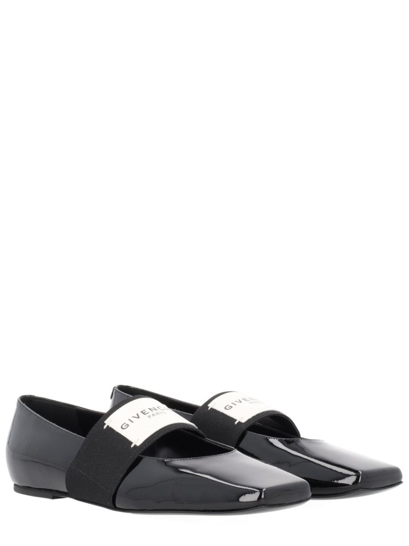 Givenchy Black Pointed-Toe Ballerina Flats