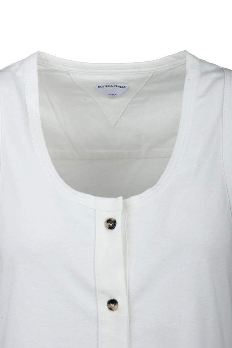 Bottega Veneta Cotton Crew-Neck Top - White