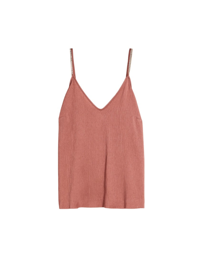 Max Mara Textured Brown Sleeveless Top