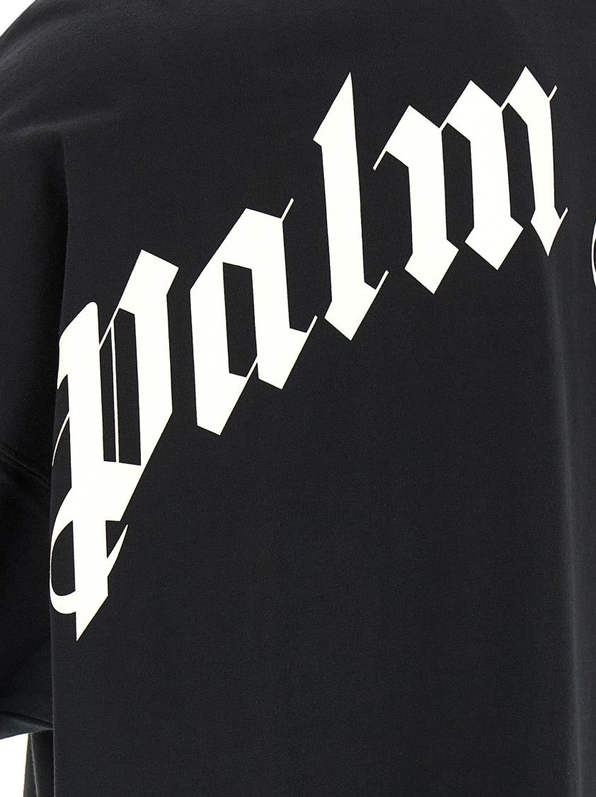 Palm Angels 'Back Curved Logo' T-Shirt