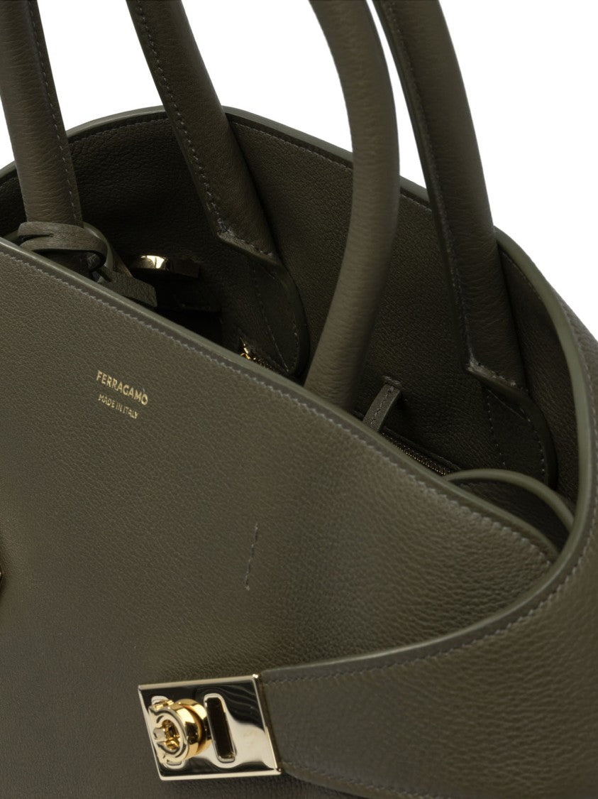 Ferragamo Textured Leather Shoulder Bag