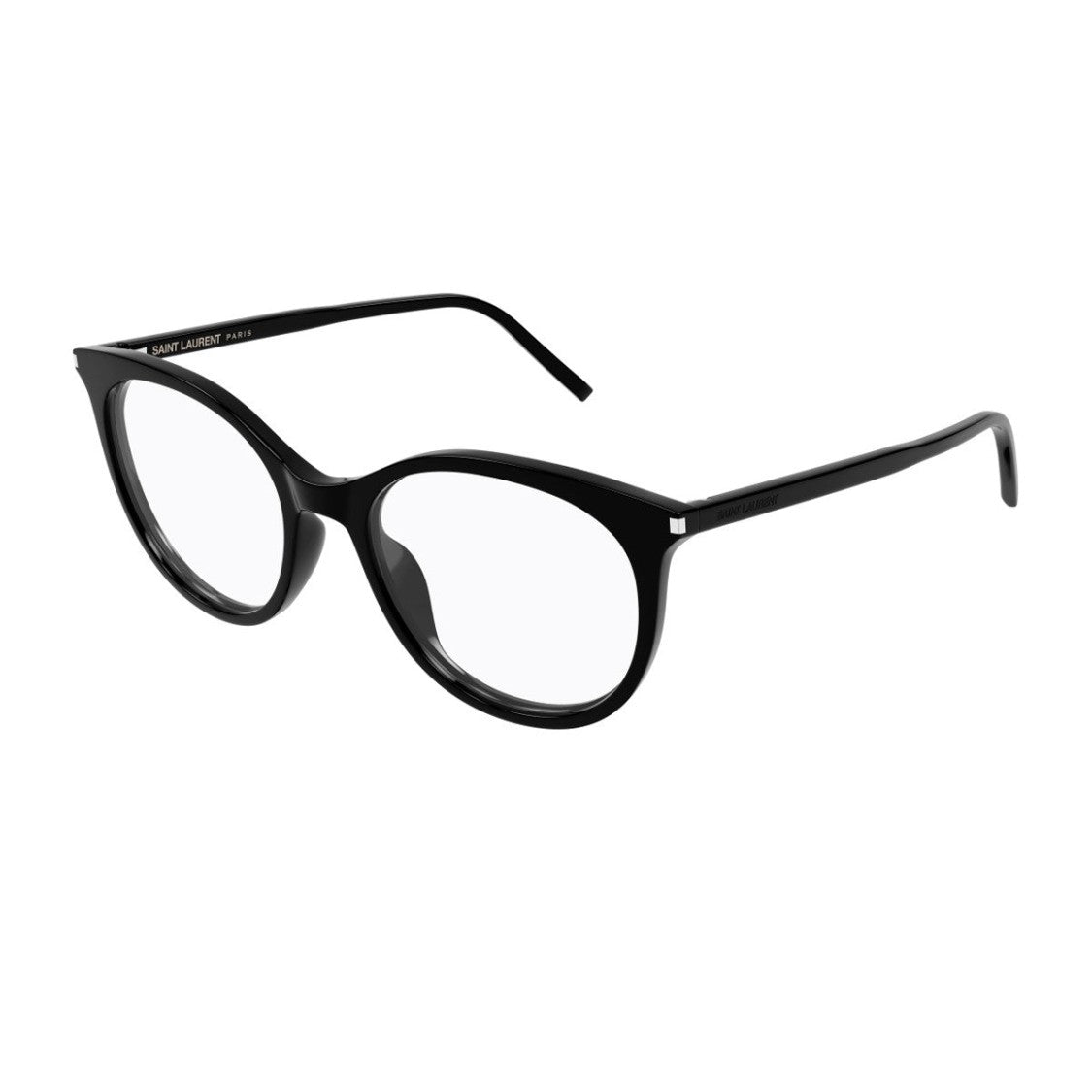 Saint Laurent Black Corner Angle Acetate Oversized Round Sunglasses