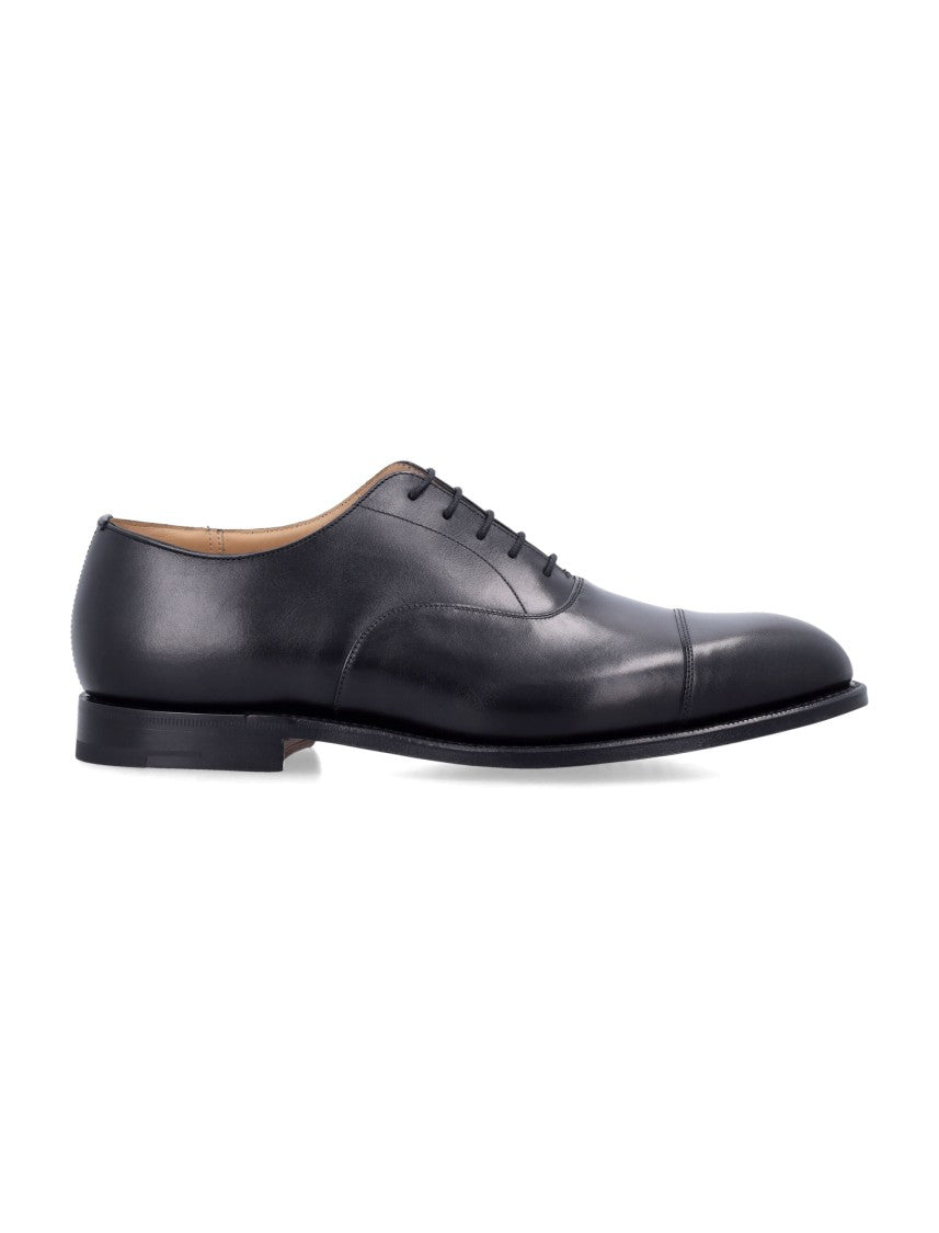 Church's Black Cap Toe Oxford Shoes With Goodyear Construction