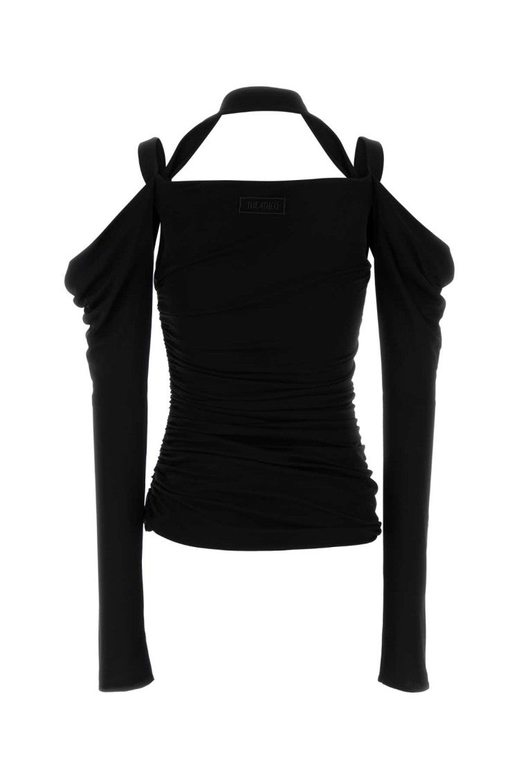 The Attico Black Crepe Top