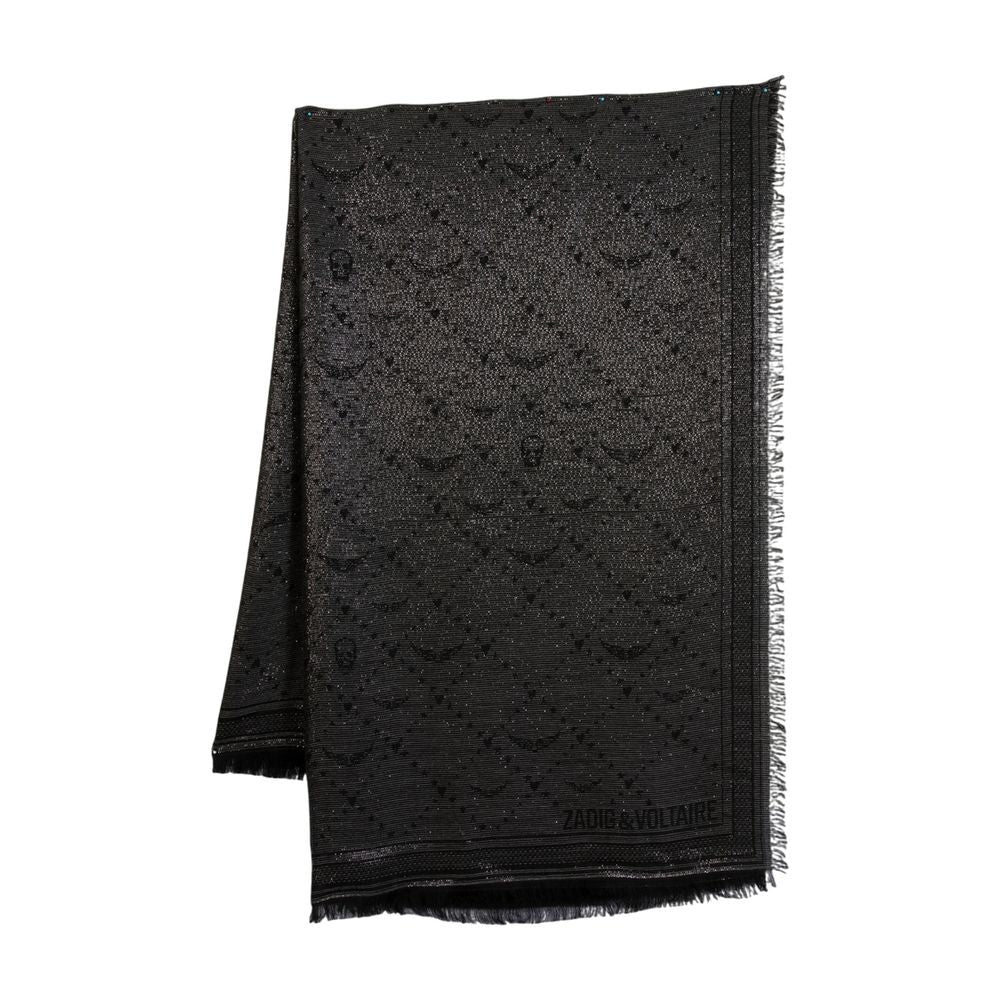 Zadig & Voltaire Glenn Monogram Scarf - Viscose - Black