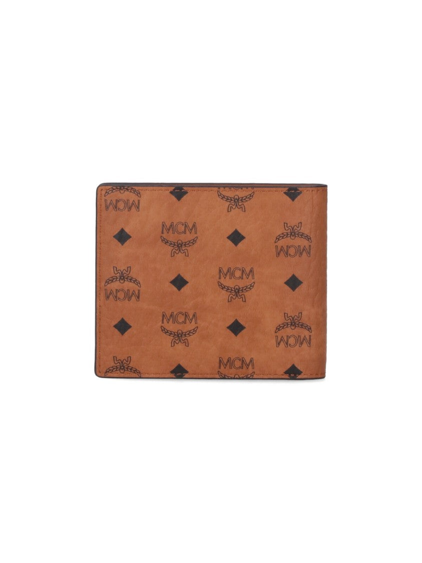 Mcm Logo Bi-Fold Wallet – Brown