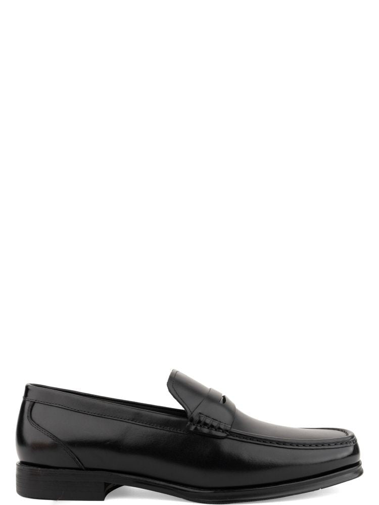 Alberto Gozzi Black Closed Smooth Leather Loafers