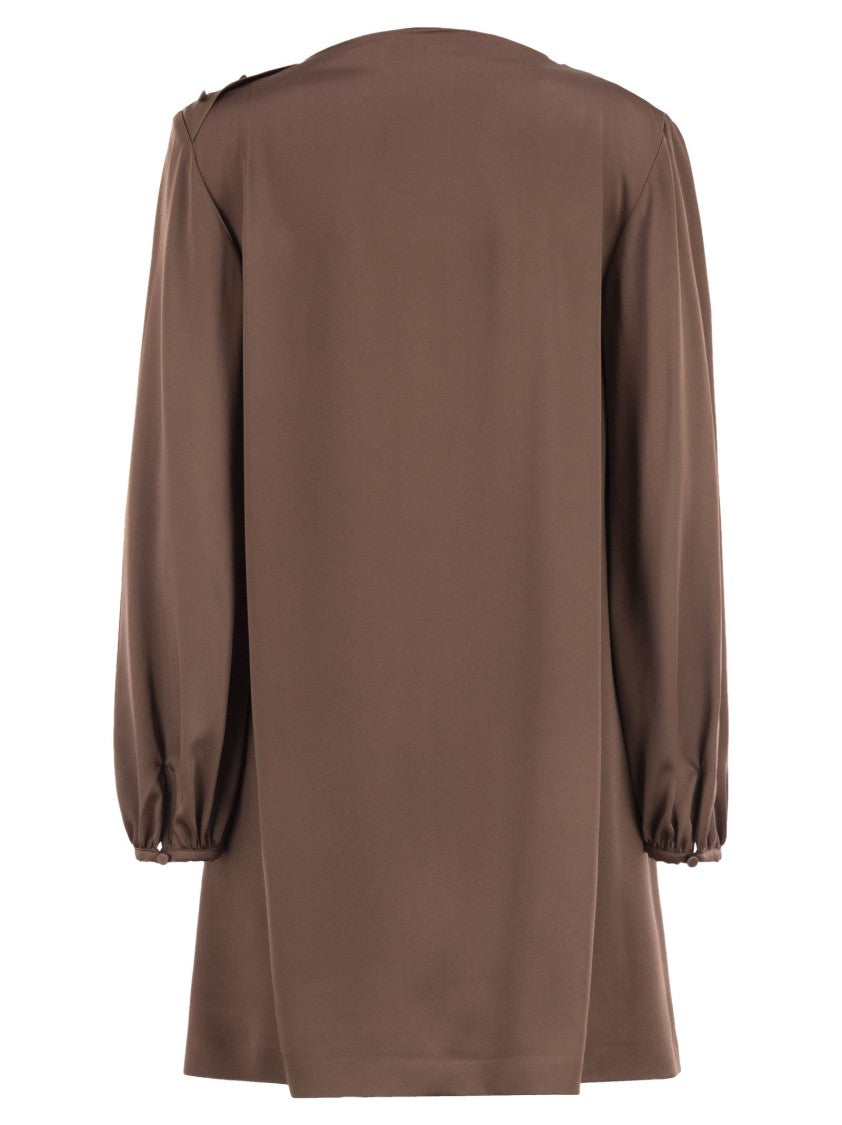 Max Mara Cabina1234 - Mini Dress In Shiny Satin Reverse Fabric